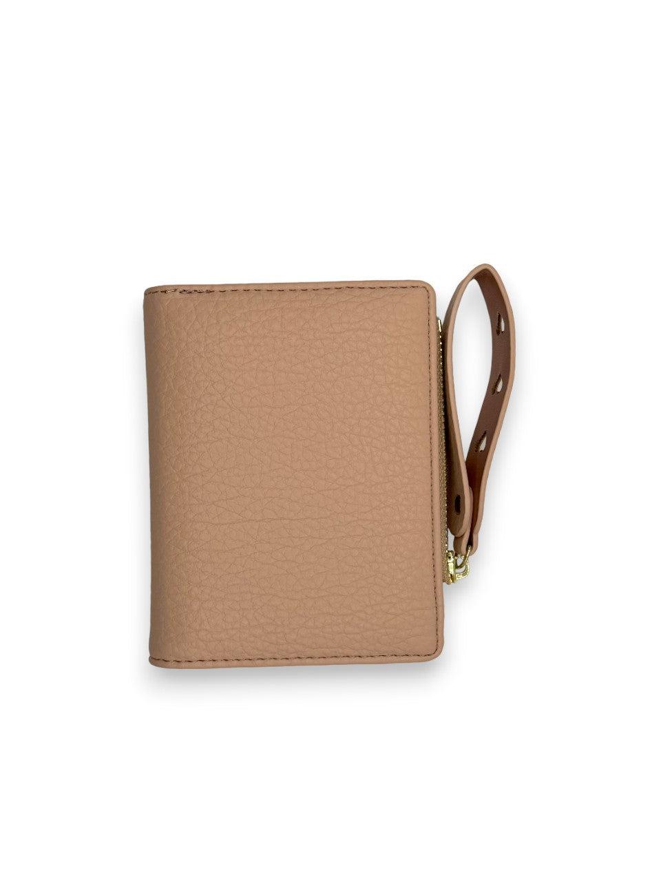 Small Leather Wallet with - Pink