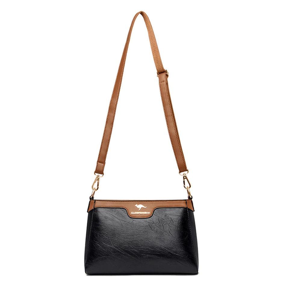 Crossbody bag for women, natural leather-Evorastyle.ae