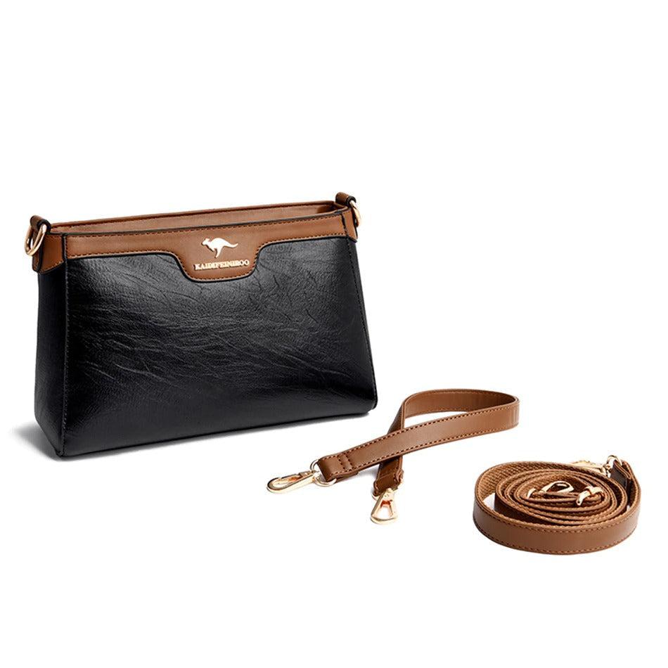 Crossbody bag for women, natural leather-Evorastyle.ae