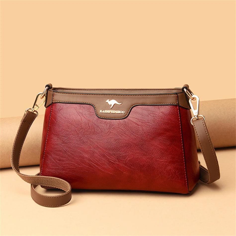 Crossbody bag for women, natural leather-Evorastyle.ae