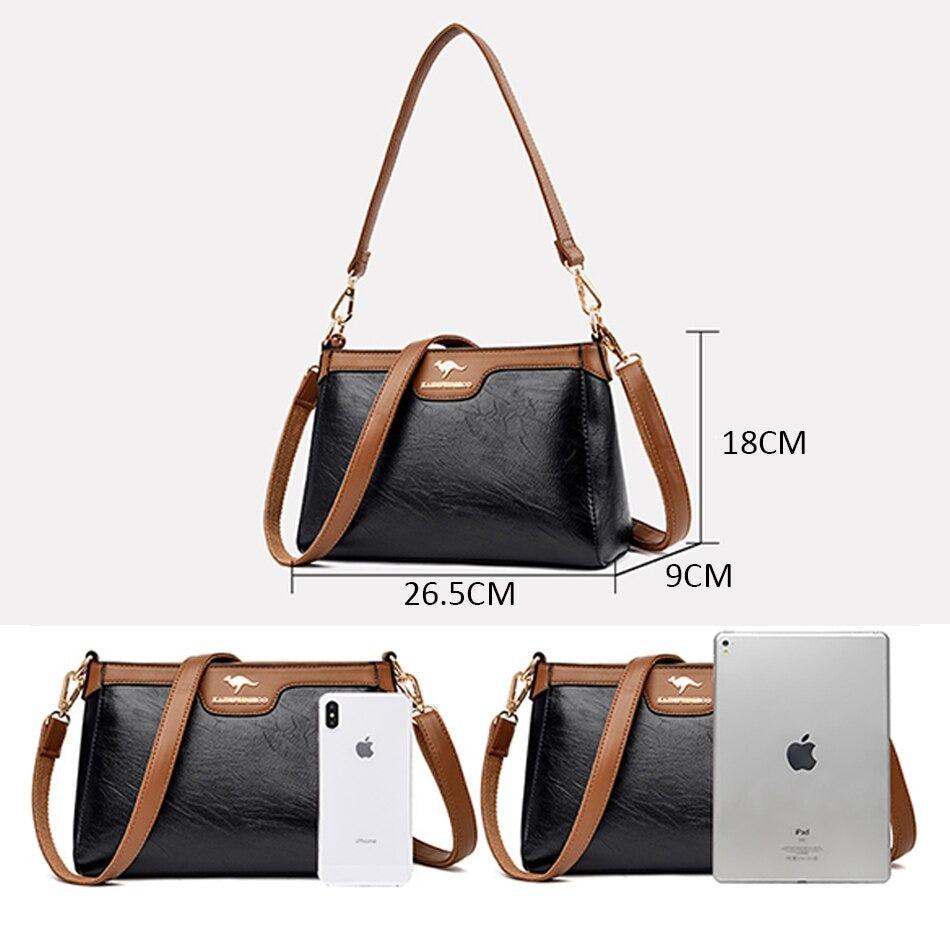 Crossbody bag for women, natural leather-Evorastyle.ae