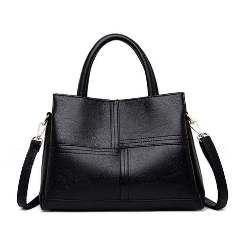 Fashionable women handbag of natural leather in Black-Evorastyle.ae