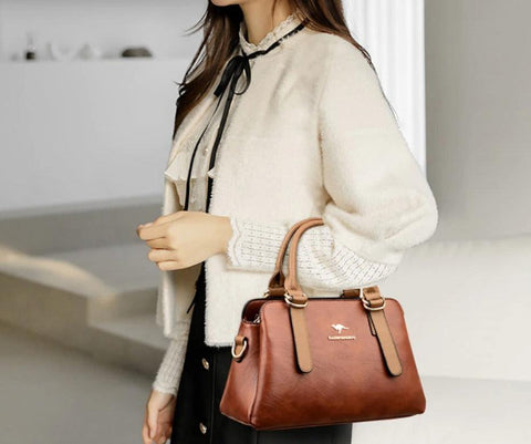 Practical women's hand bag of natural leather-Evorastyle.ae