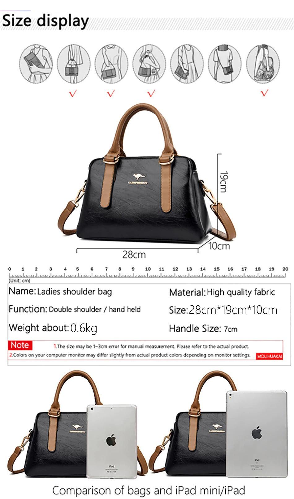 Practical women's hand bag of natural leather-Evorastyle.ae