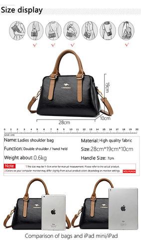 Practical women's hand bag of natural leather-Evorastyle.ae