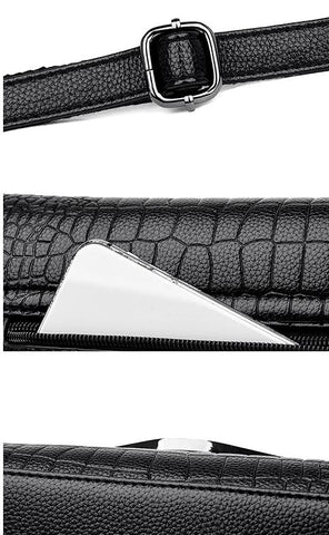 Small croc flap women bag in Black-Evorastyle.ae